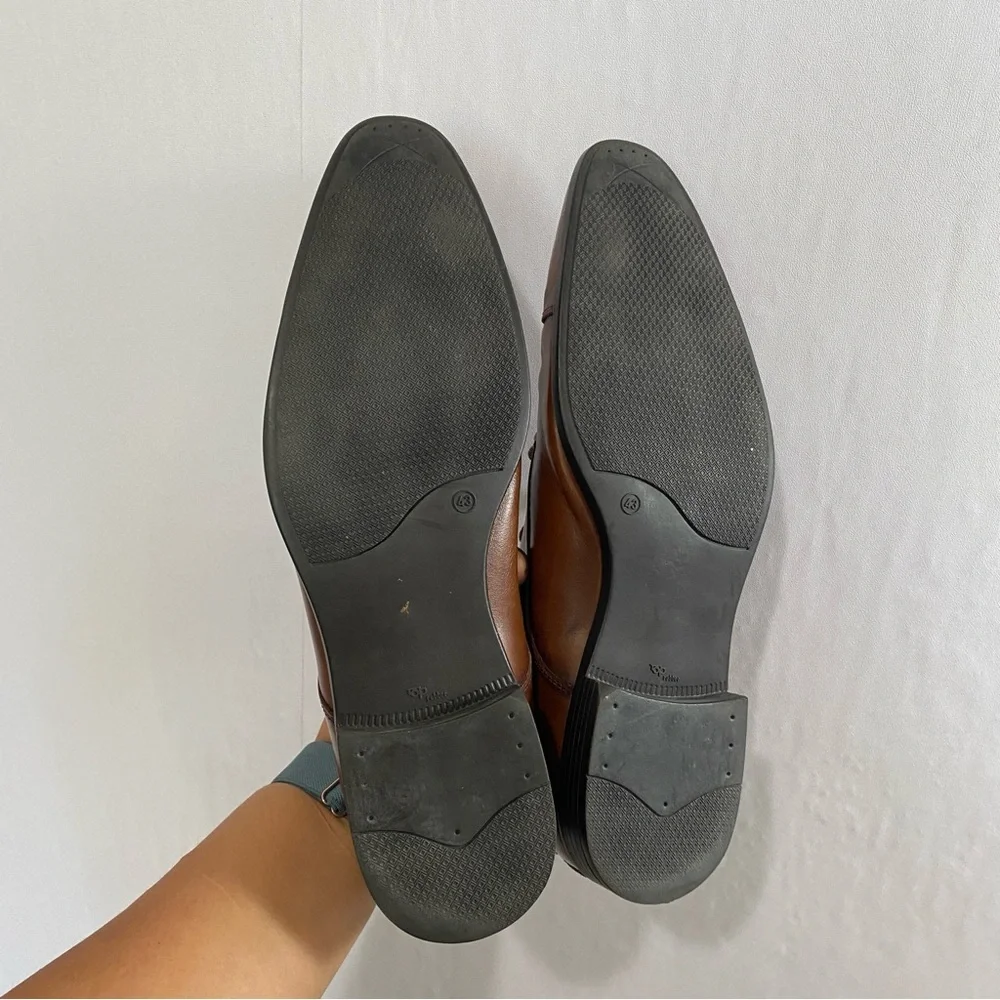 RAIL Brown Leather Cap Toe Oxford Dress Shoes Men’s EU‎ 43 / US 10 Made Romania